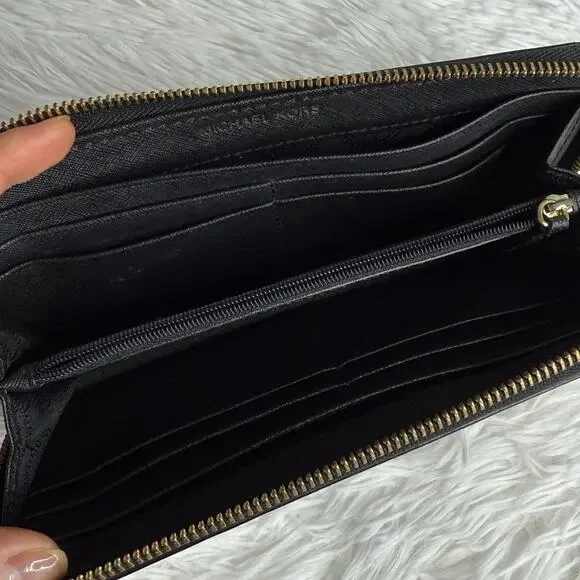 Michael Kors Black Zip Around Wallet - Picture 5 of 9